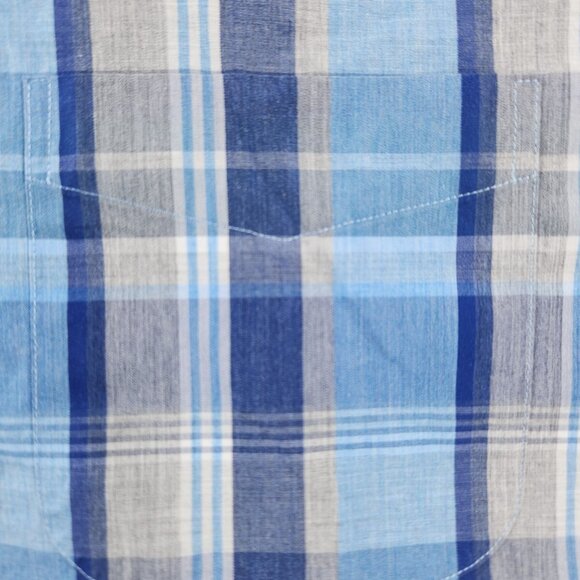 Brooks Brothers XXL Madison Blue Plaid Long Sleeve Button Up Non-iron All Cotton - Picture 13 of 16